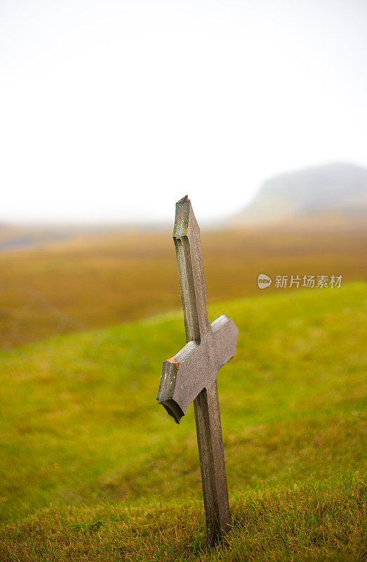 冰岛Hellissandur: Ingjaldshólskirkja Grave Wood Cross